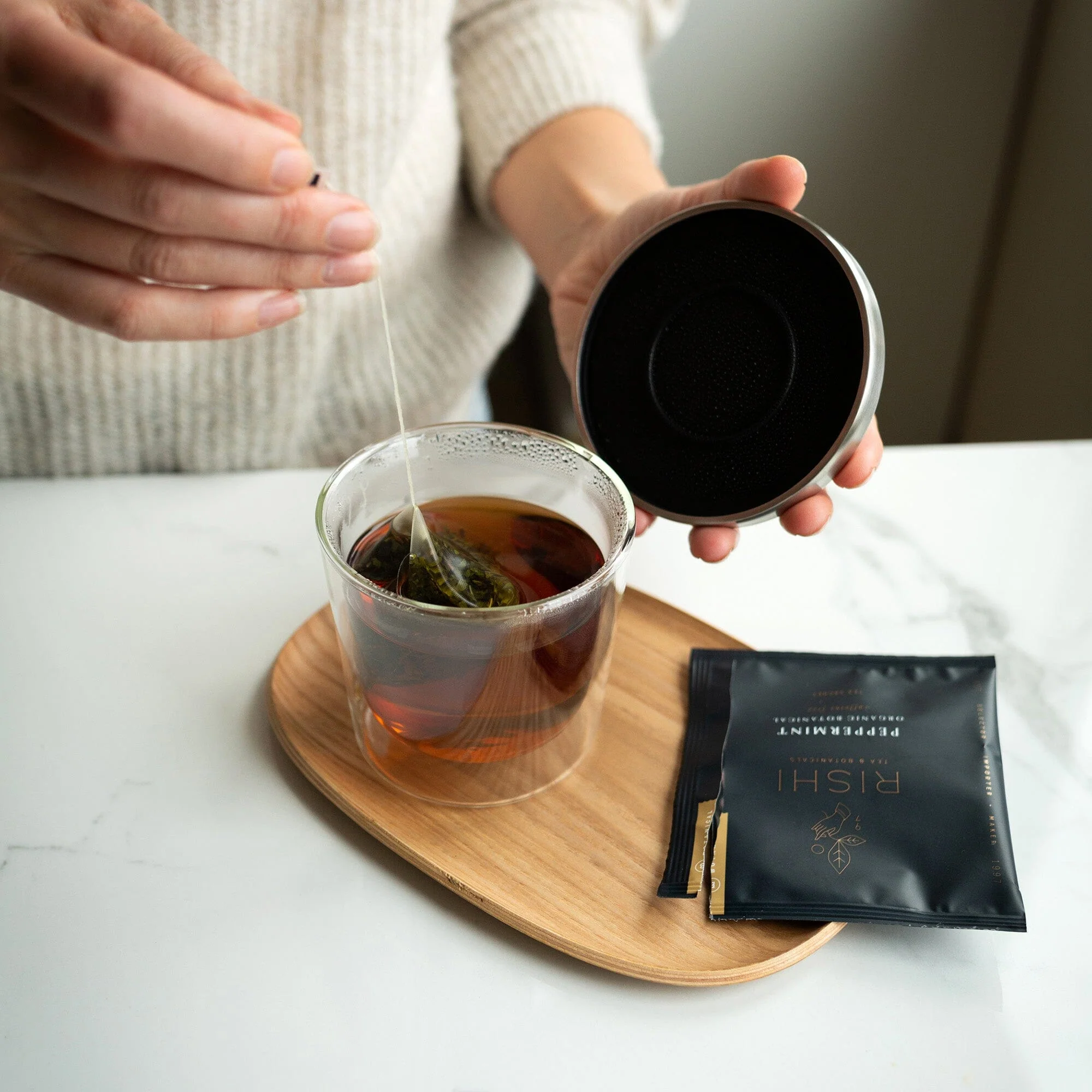 Kinto Double Wall Glass Cup & Lid - Image 3